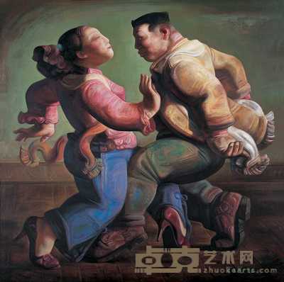 宫立龙 舞蹈 100×100cm